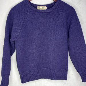 Vintage LL Bean Hong Kong Purple Wool Sweater (M)
